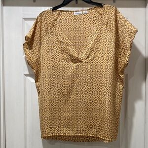 Geometric Patterned Yellow Top